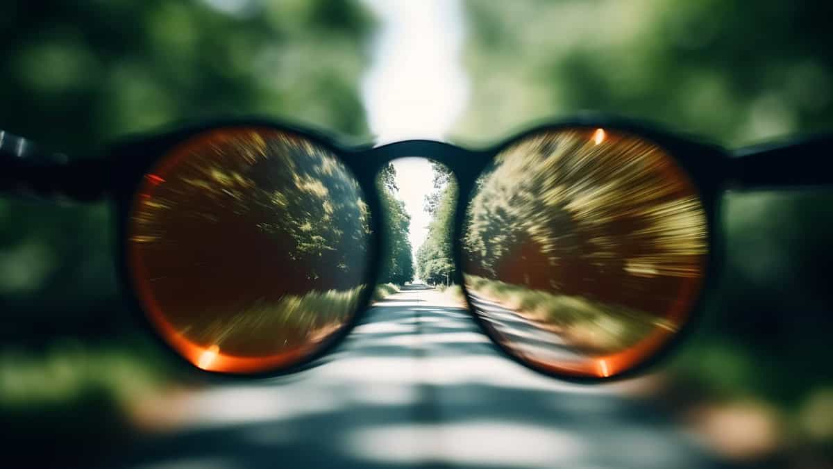 Blurry vision through eye glasses