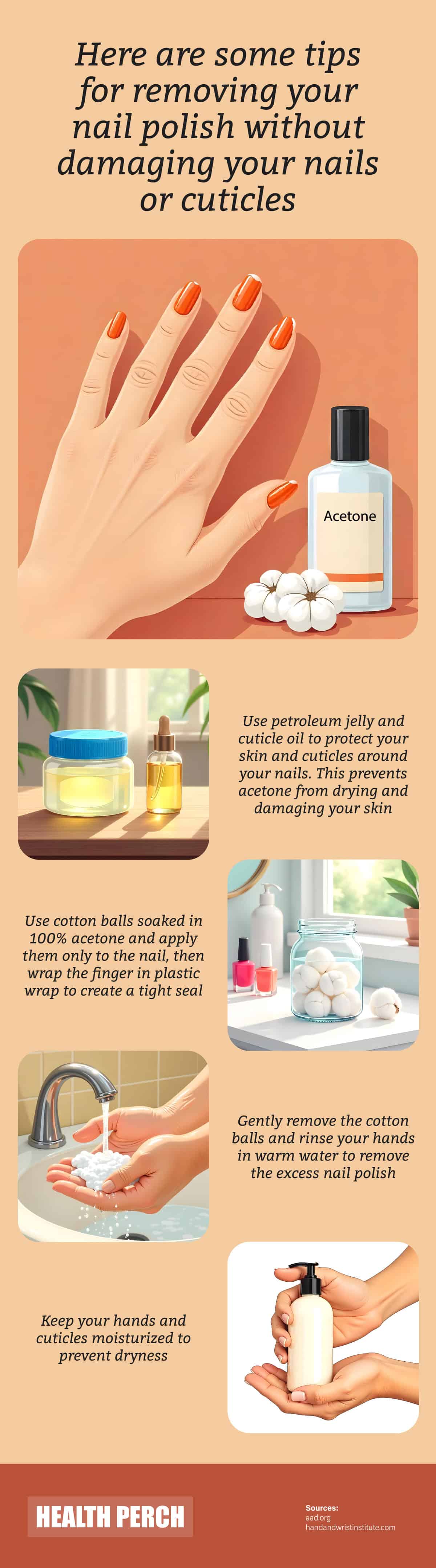 Remove Nail Polish Without Damaging Your Nails and Cuticles Infographic